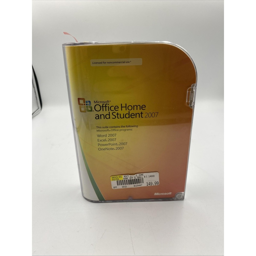 Microsoft Office Home and Student 2007‎ DVD-ROM Retail Box Disc Key Word Excel